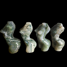 Load image into Gallery viewer, Moss Agate Body Carvings
