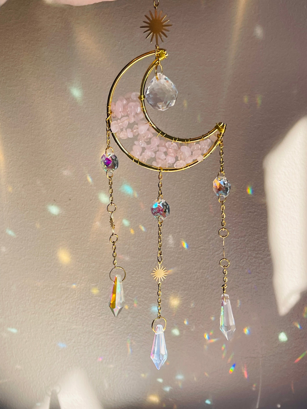 Rose Quartz Suncatcher